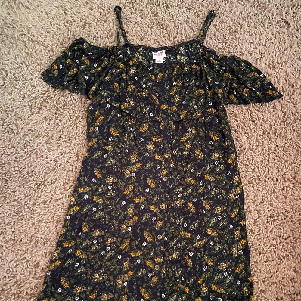 MOSSIMO DarK Green and Black Dress **WORN ONCE**